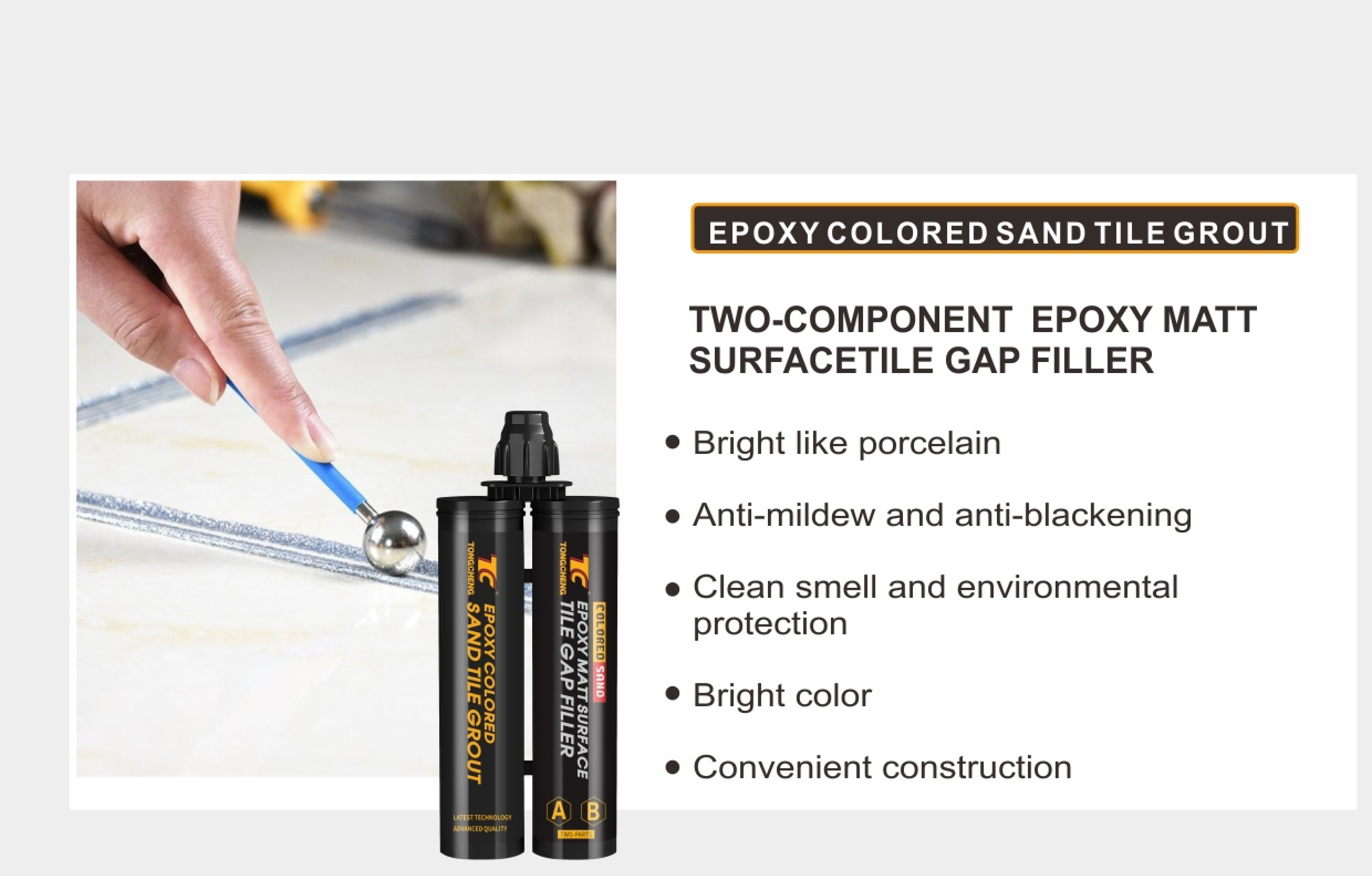 Epoxy Colored Sand Tile Grout